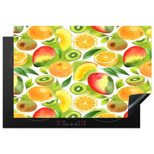 Kiwi - Sinasappel - Mango - Perzik Inductie beschermer vinyl 3mm klein 276 -3d