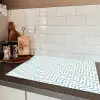 Design - Geometrie - Patroon - Groen Inductie beschermer vinyl 3mm klein 276 -sfeer3