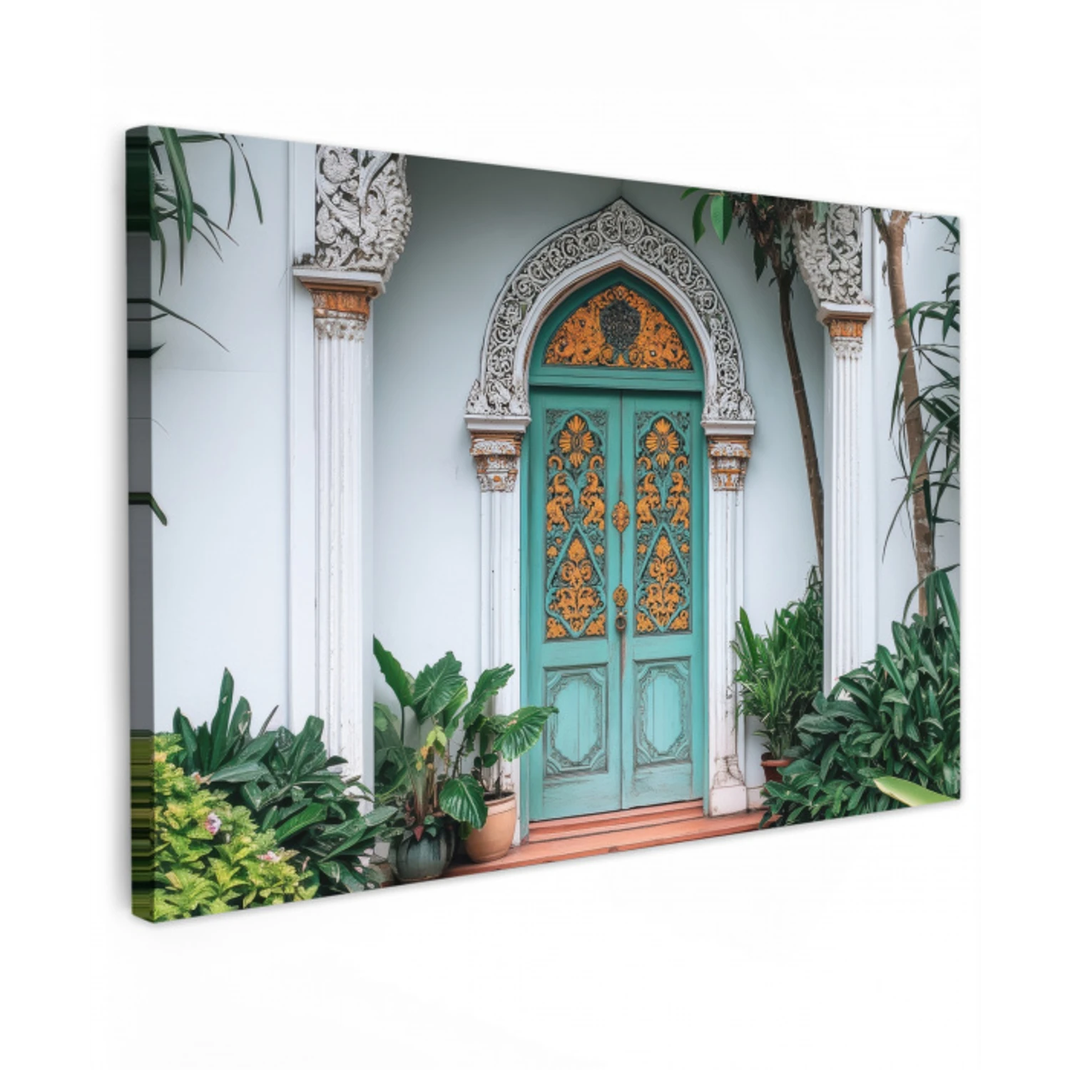 Deur - Patronen - Planten Tuinposter op houten frame 2 cm dik klein -3d