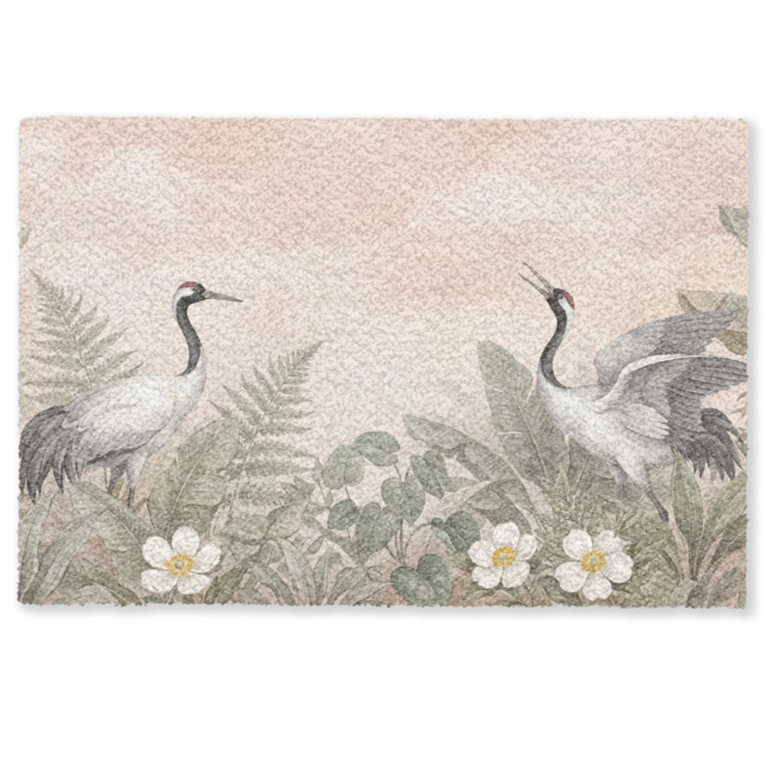 Kraanvogels - Natuur - Roze Deurmat klein -zkaufland3d