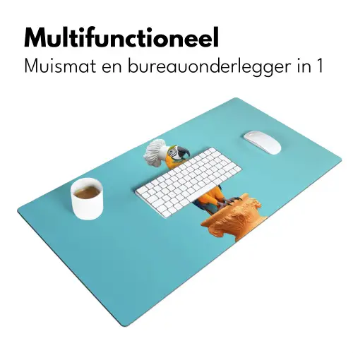 Papegaai - Koksmuts - Grappig - Vogel Muismat XXL klein -sfeer4