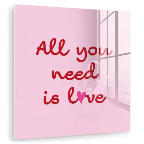 Tekst - Roze - Love - Hart plexiglas 5mm klein -zzzproduct_nieuw