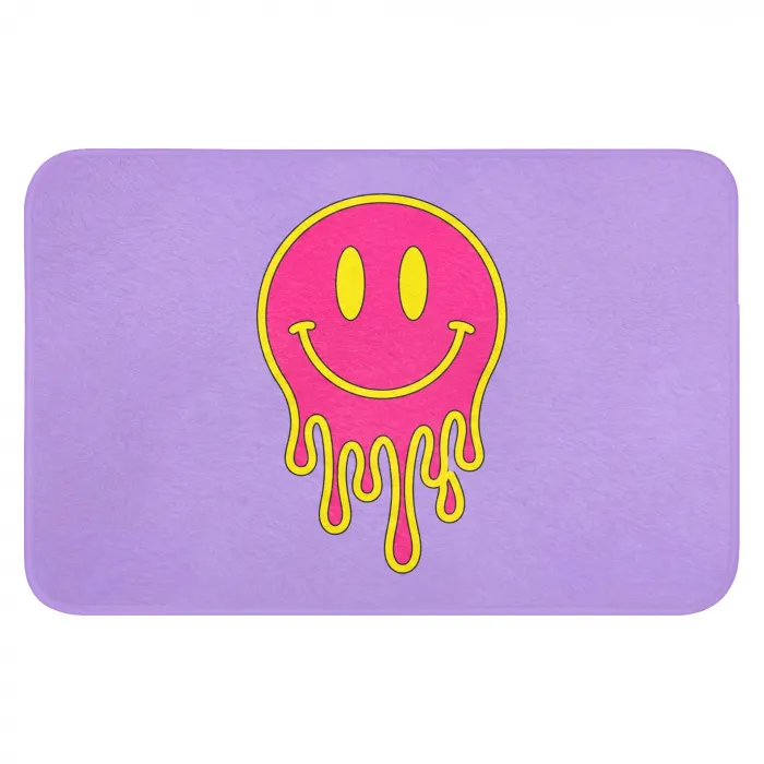 Smiley - Drip - Neon Badmat klein -3d