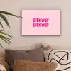 Bisou - Roze - Dikke letters canvas 2cm klein -sfeer1