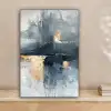 Kunst - Grijs - Goud - Abstract canvas 2cm klein -sfeer1