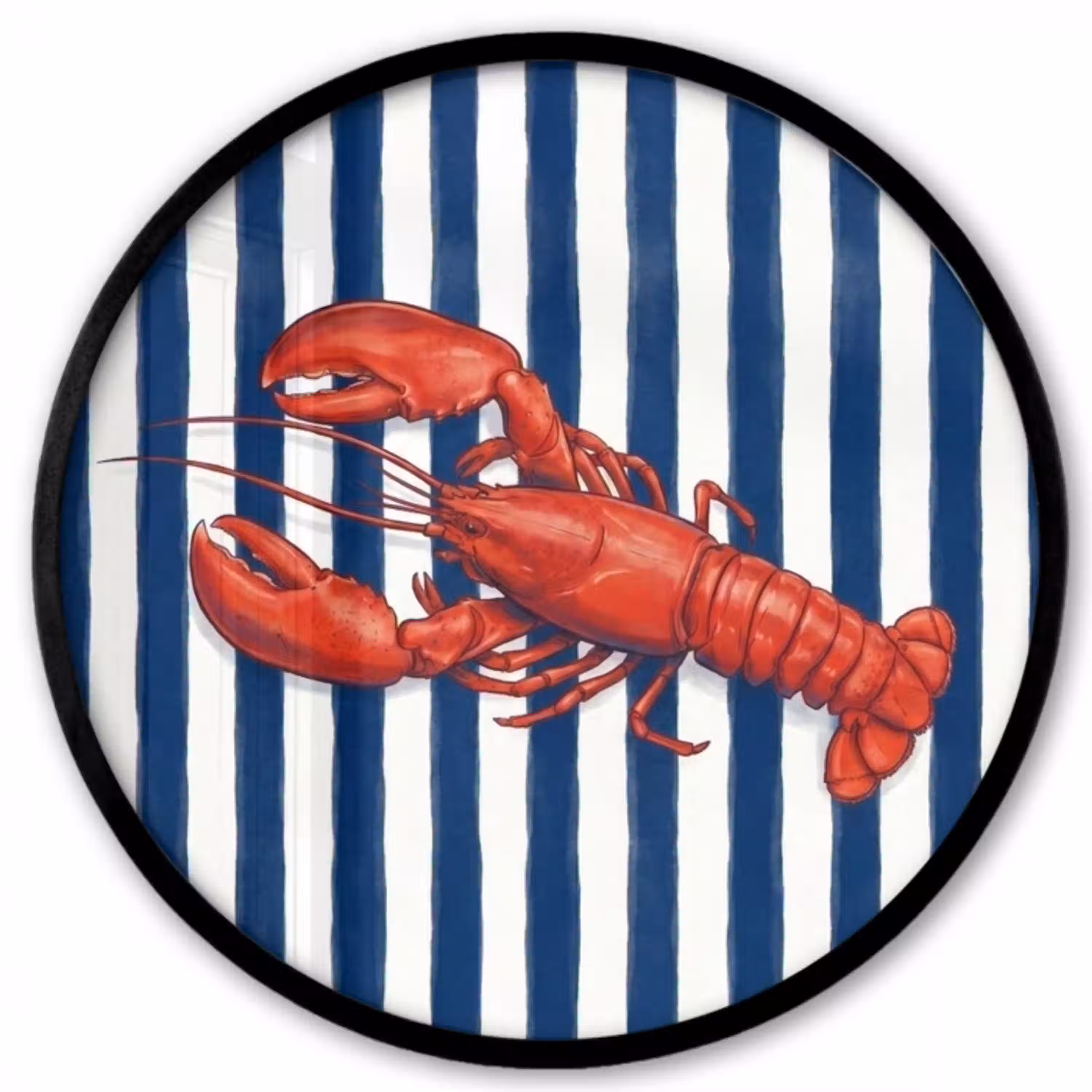 Schaaldier - Kreeft - Marine - Illustratie - Rood Fotolijst rond zonder passe partout klein -3d