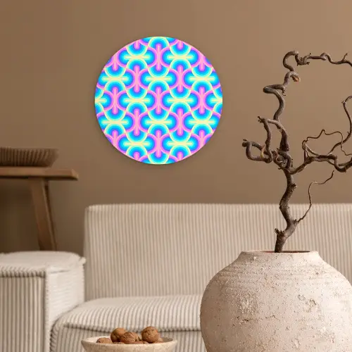 Regenboog - Neon - Kleuren Wandcirkel plexiglas klein 852 -sfeer1