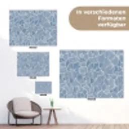 Abstract - Blauw - Bladeren tuinposter los doek klein -Xsfeer9_DE