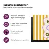 More coffee - Geel - Paars - Strepen - Mok Inductie beschermer vinyl 3mm klein -zzzzzzz-cc-usp