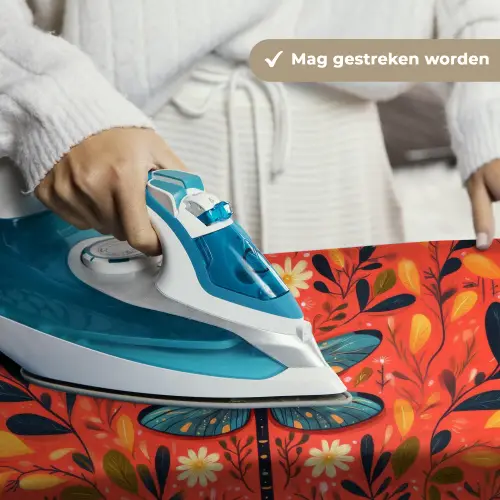 Libel - Blauw - Vleugels - Bladeren Wandkleed katoen klein -sfeer9
