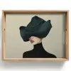 Vrouw - Groen - Hoed Dienblad Rechthoek middel -z3d_shopping