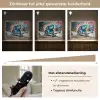 Schildpad - Graffiti - Skateboard - Jongens Light Box met batterij (Wandlamp kind) middel -USP_dimbaarNL