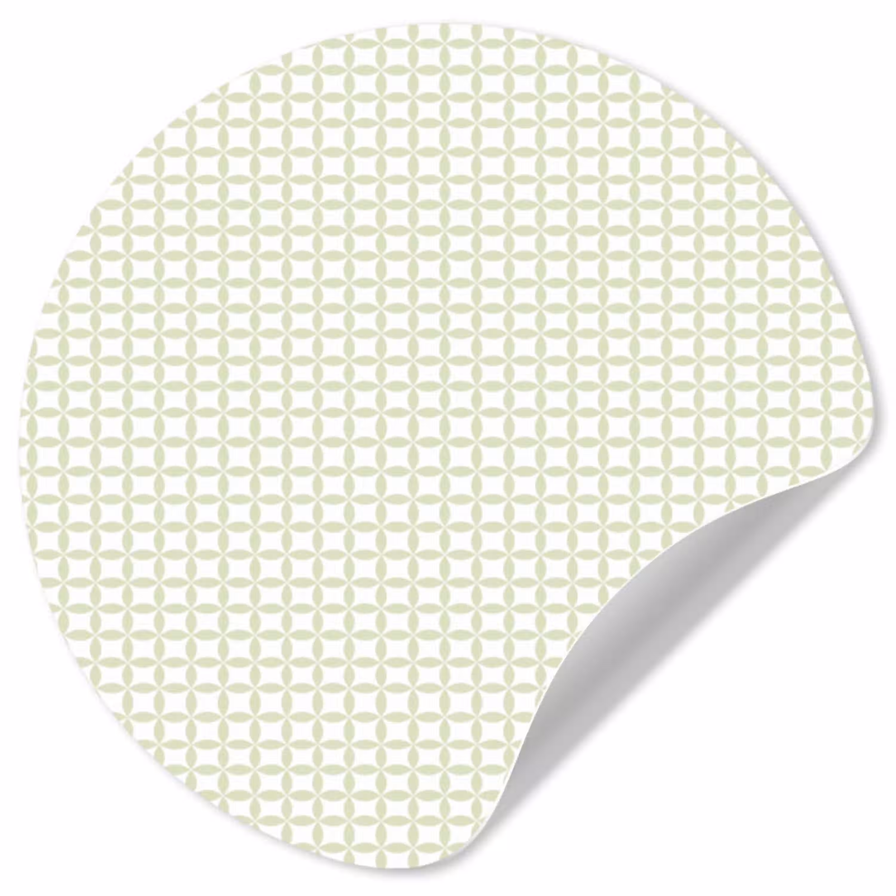Saliegroen - Geometrisch - Cirkels - Patroon Wandcirkel behangsticker klein 186 -3d