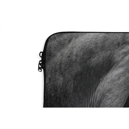 Paard - Schimmel - Portret laptophoes neopreen klein -detail