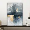 Kunst - Grijs - Goud - Abstract canvas 2cm klein -sfeer6