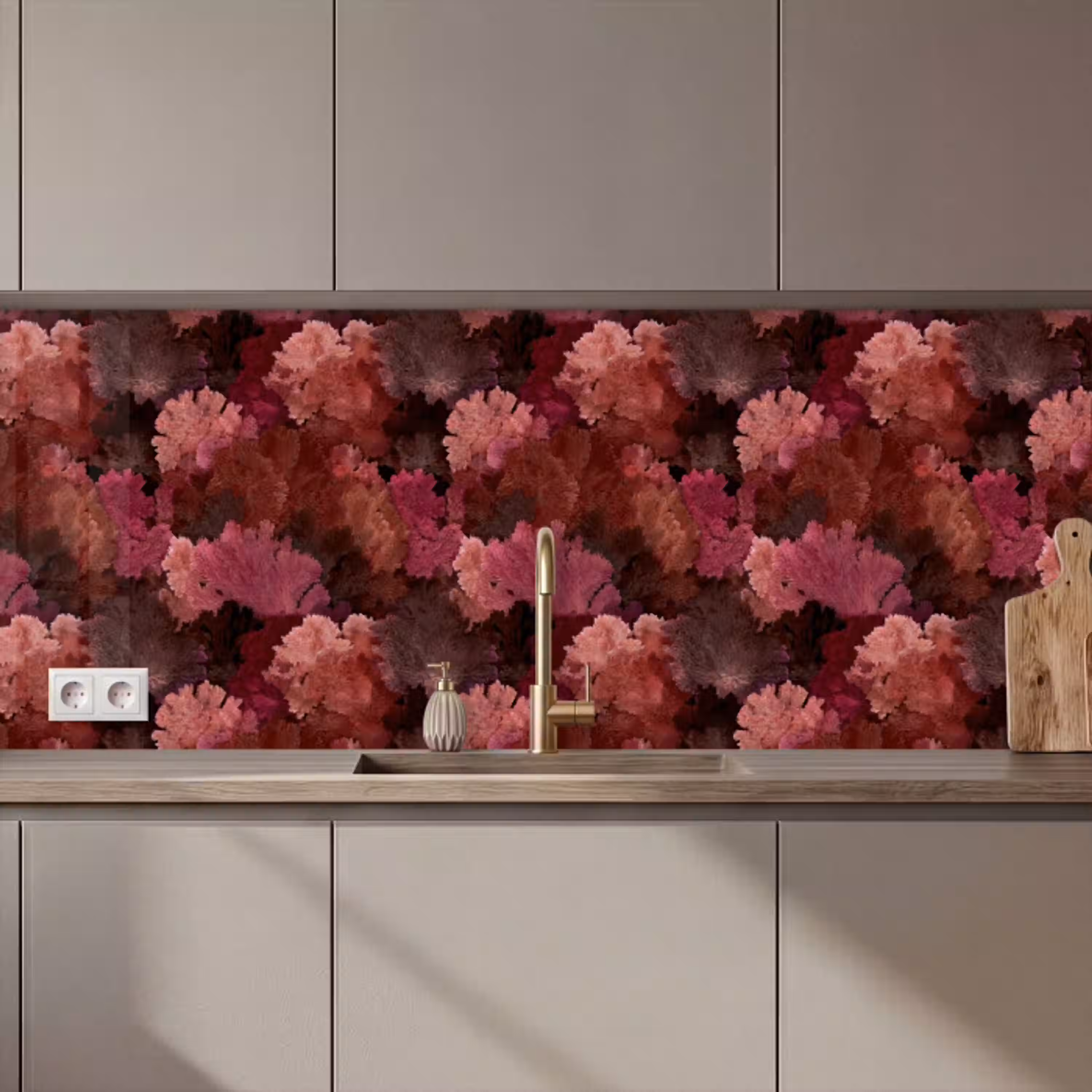 Koraal - Textuur - Kleurrijk keuken achterwand 2 middel 871 zz_3dshopping