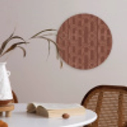 Abstract - Textuur - Bruin Akoestische PET Vilt - Rond klein 838 -sfeer3
