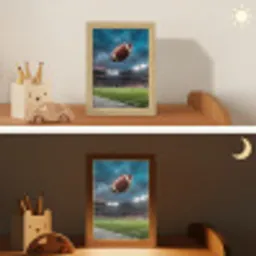 Football - Bal - Stadion - Sport Light Box met kabel (Kinderlampje) klein -sfeer3_kind