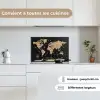 Wereldkaart - Beige - Zwart keuken achterwand spatscherm klein -sfeer4_FR