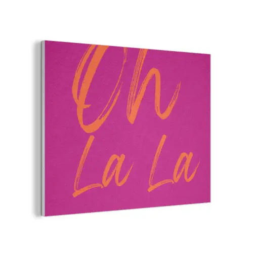 Oh la la - Oranje - Roze PET vilt klein -3d