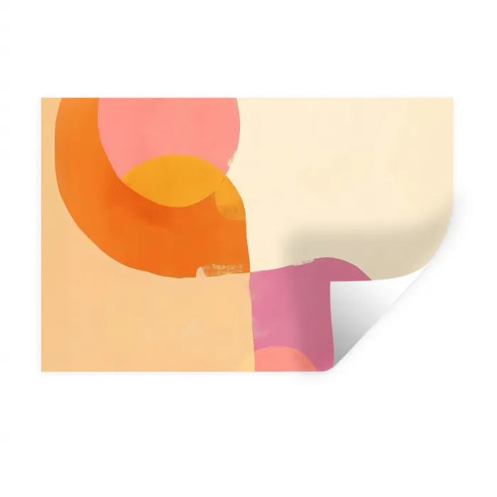 Vormen - Abstract - Kleurrijk Muursticker klein -3d