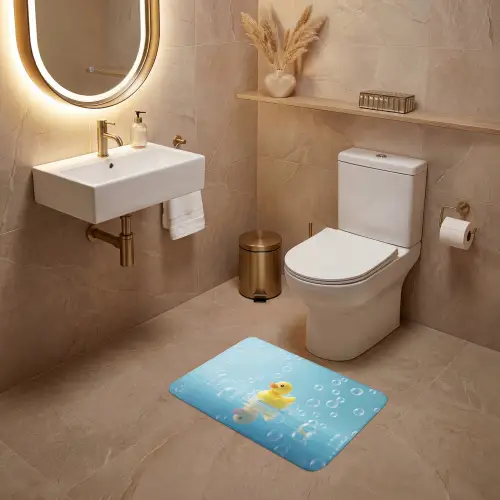 Bubbels - Badeend - Geel WCmat klein -sfeer3