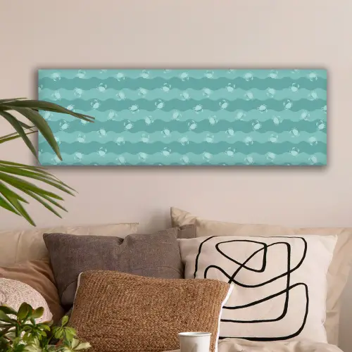 Zee - Dieren - Blauwe krab - Blauw canvas 2cm klein 828 -sfeer1