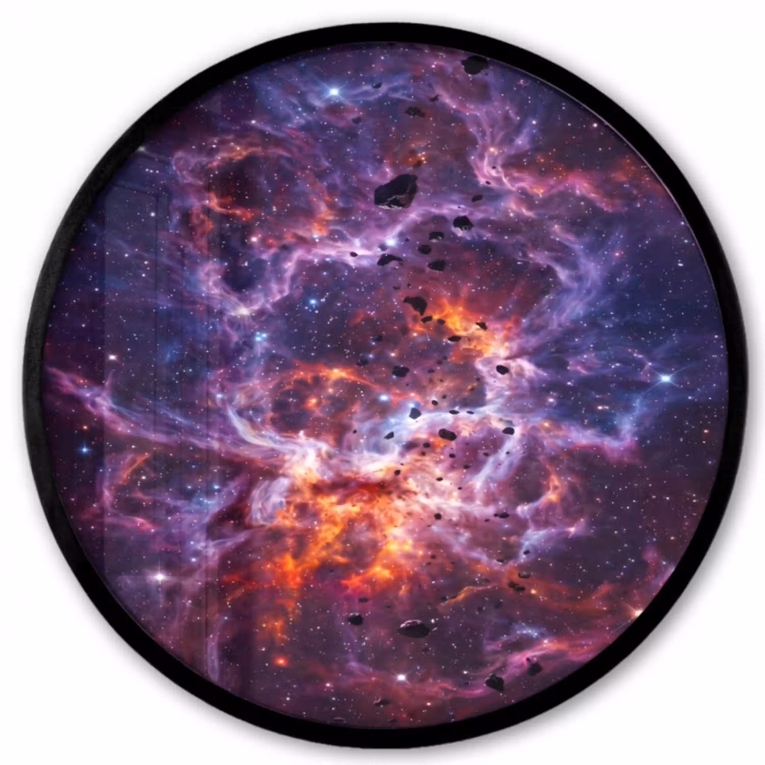 Space - Stars - Abstract - Colorful Fotolijst rond zonder passe partout klein -3d
