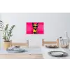 Kat - Art - Zonnebril - Roze Muursticker klein -eettafel