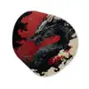 Zwarte draak - Rookwolken - Rood Wandcirkel Organisch Forex 3mm klein -3d