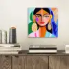 Portret - Vrouw - Modern aluminium wit klein -sfeer1