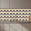 Waaier - Patroon - Zwart - Beige keuken achterwand 2 middel 871 zz_3dshopping