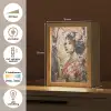 Kimono - Vrouw - kersenbomen Light Box met kabel (Tafellamp) klein -USP_NL