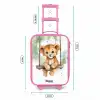 Leeuwenwelpje met schommel illustratie Kinderkoffer - Roze klein -productfoto_formaten