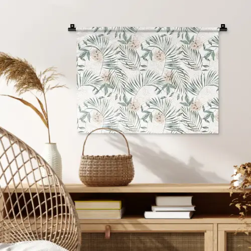 Boho - Jungle - Bloemen - Bladeren Wandkleed katoen klein -sfeer5