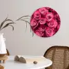 Rozen - Pink - Bloem Wandcirkel kunststof plaat 5mm dik klein -sfeer4