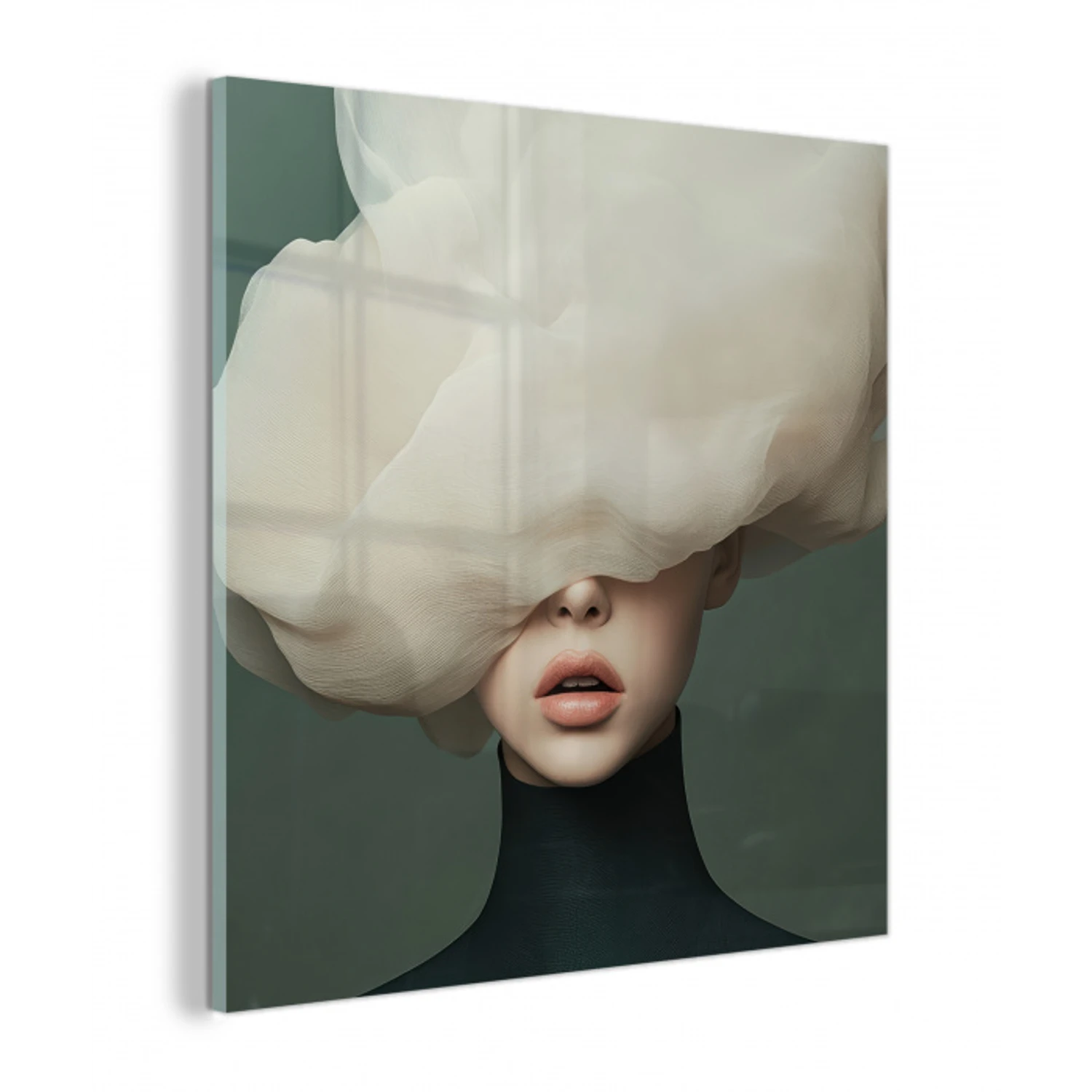 Hoed - Vrouw - Beige plexiglas 5mm klein -z3d