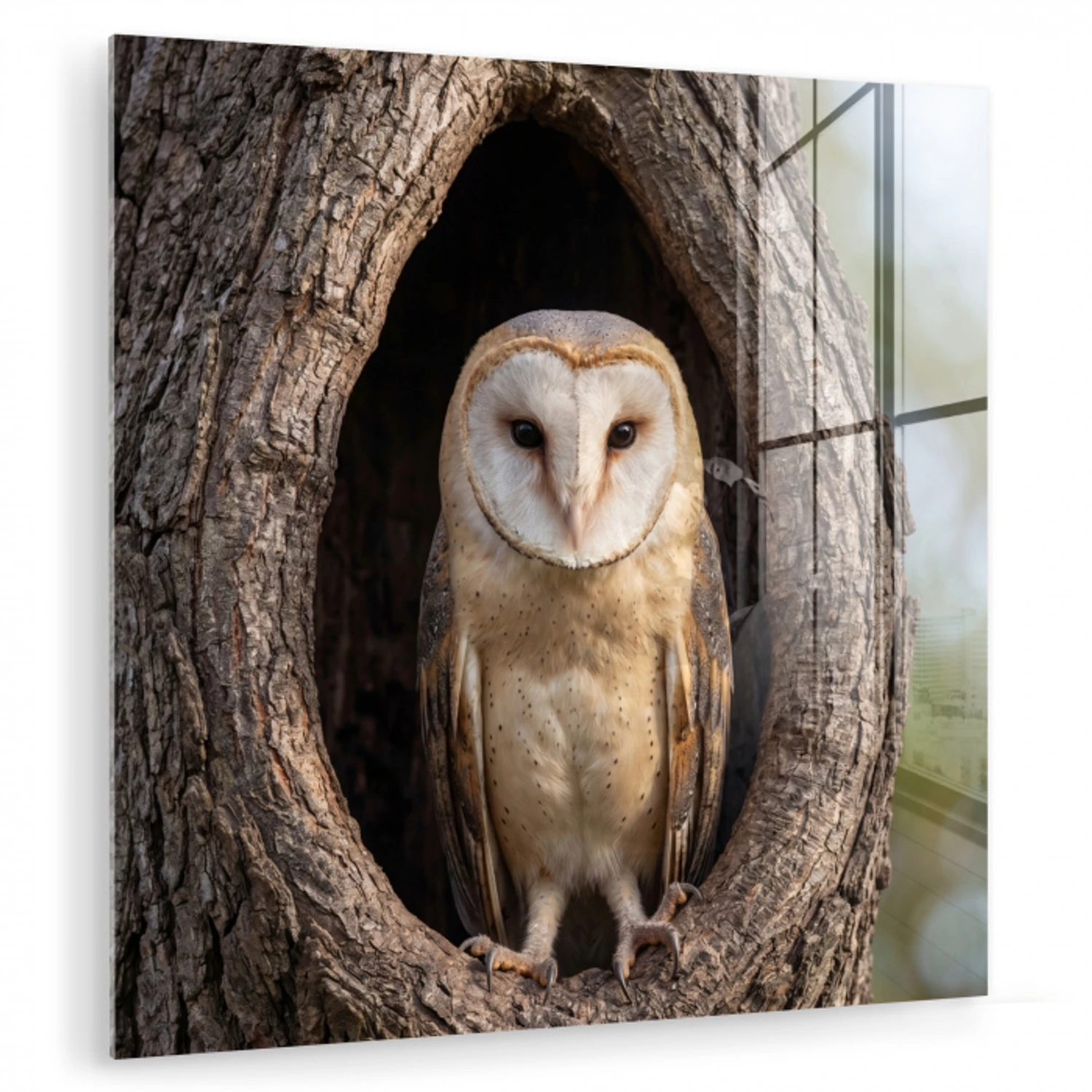 Kerkuil - Boom - Natuur - Bruin plexiglas 5mm klein -zzzproduct_nieuw