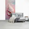 Schelp - Pastel - Pink fotobehang vinyl groot -slaapkamer