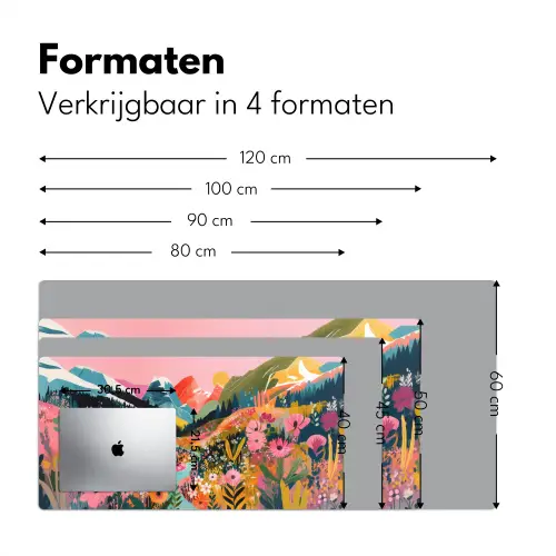 Rivier - Diepte - Bloemen Muismat XXL klein -sfeer5