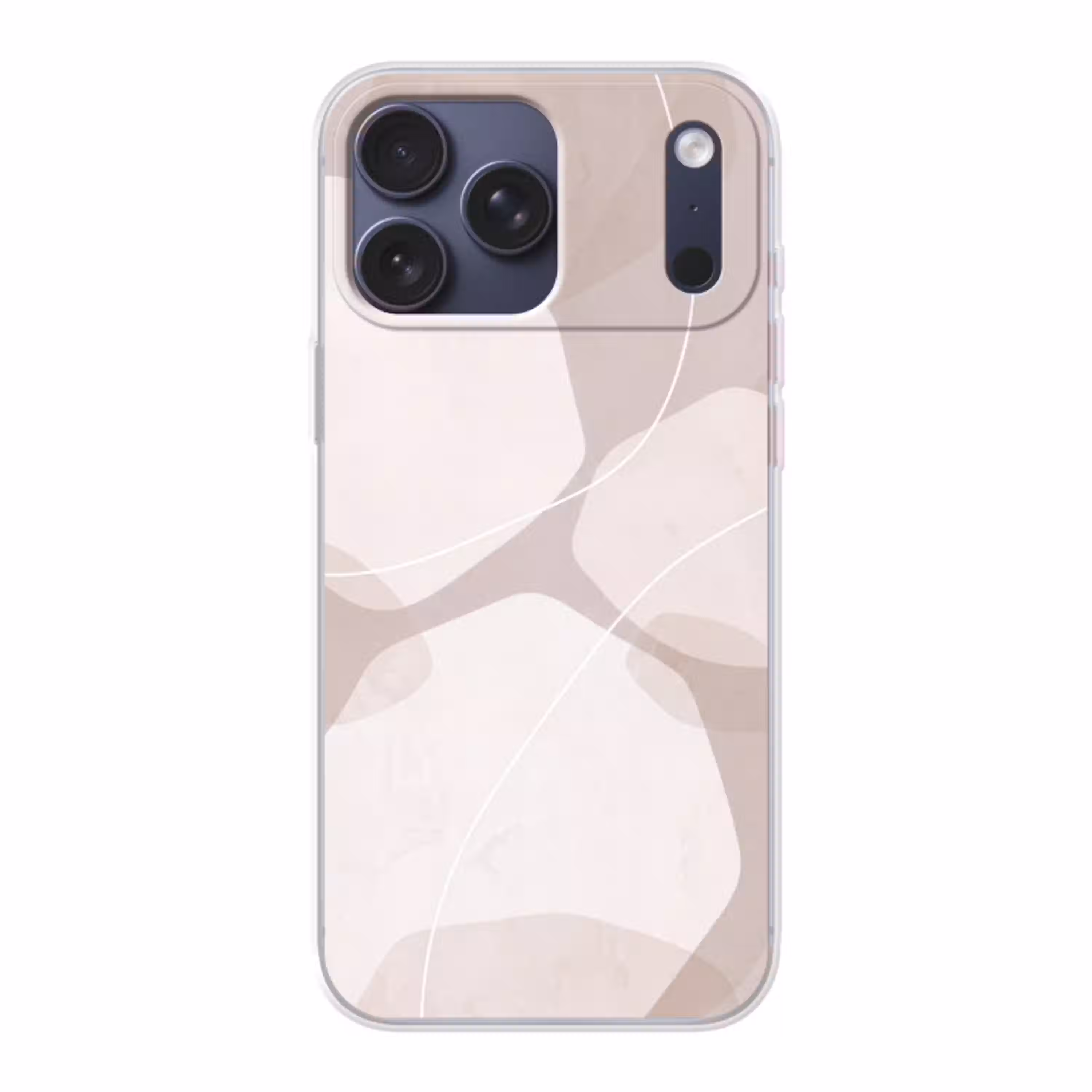 Abstract - Vormen - Beige Telefoonhoesje iPhone 17 Pro Max klein -3d