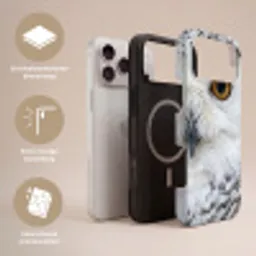 Sneeuwuil - Oog - Wildlife - Wit Toughcase MagSafe Apple iPhone 17 Pro Max klein -USP_Lagen_NL