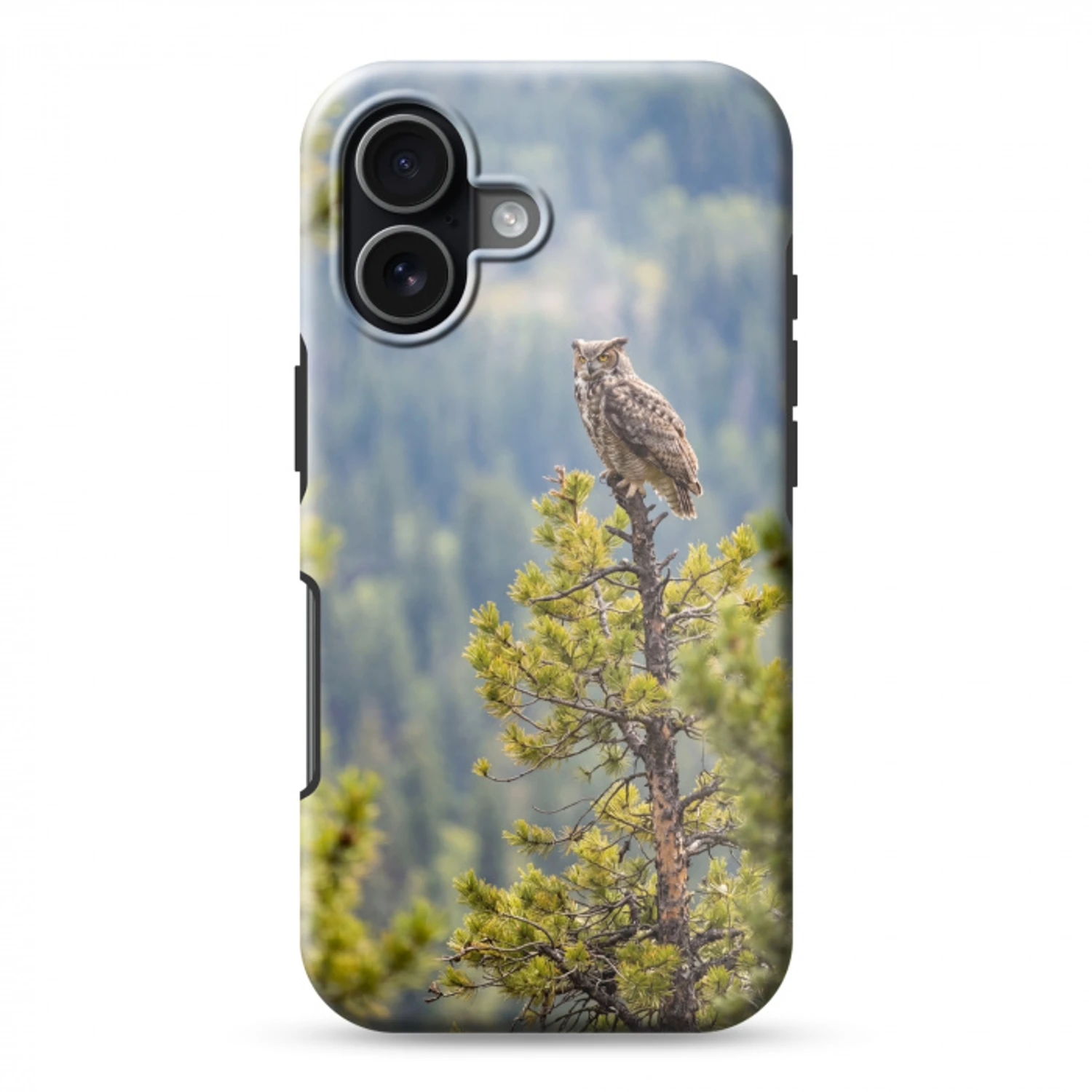 Uil - Oehoe - Bomen - Natuur Toughcase MagSafe Apple iPhone 17 klein -3d