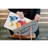 Wereldkaart - Graffiti - Kleurrijk laptophoes neopreen klein -tas