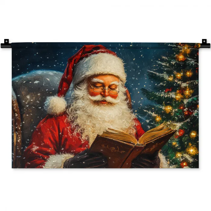Kerstman - Kerst - Winter - Kerstboom Wandkleed katoen klein -zz3d