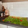Lente - Bloemen - Rood - Klaproos - Gras - Groen Inductie beschermer vinyl 3mm klein -sfeer3