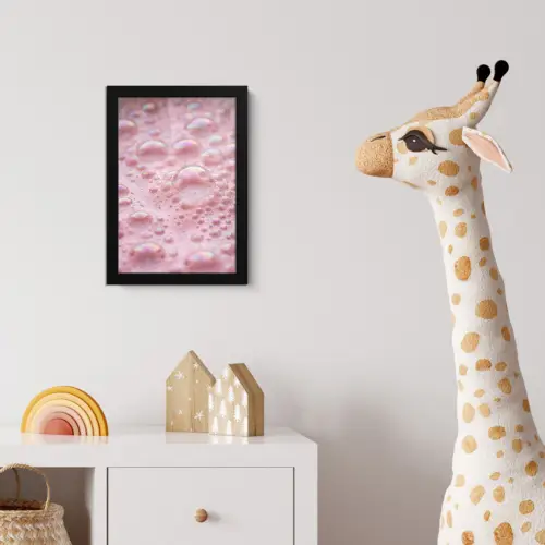 Schuim - Structuur - Roze fotolijst zwart zonder passe partout klein -usfeer4_kinderkamer