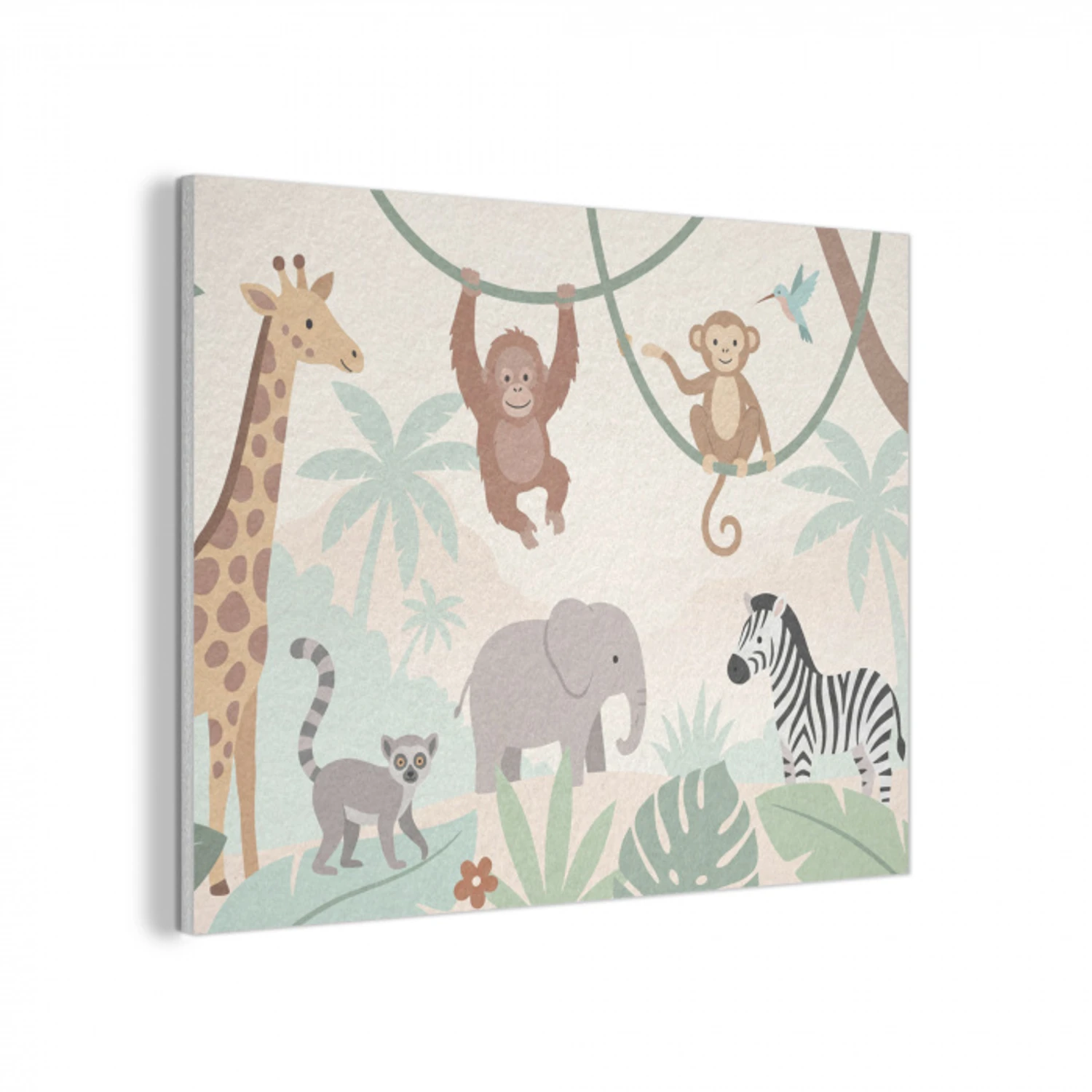 Jungle - Dieren - Groen PET vilt klein -3d