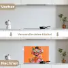 Vlinders - Vrouw - Zonnebril - Kleurrijk keuken achterwand spatscherm klein -voor_na_DE