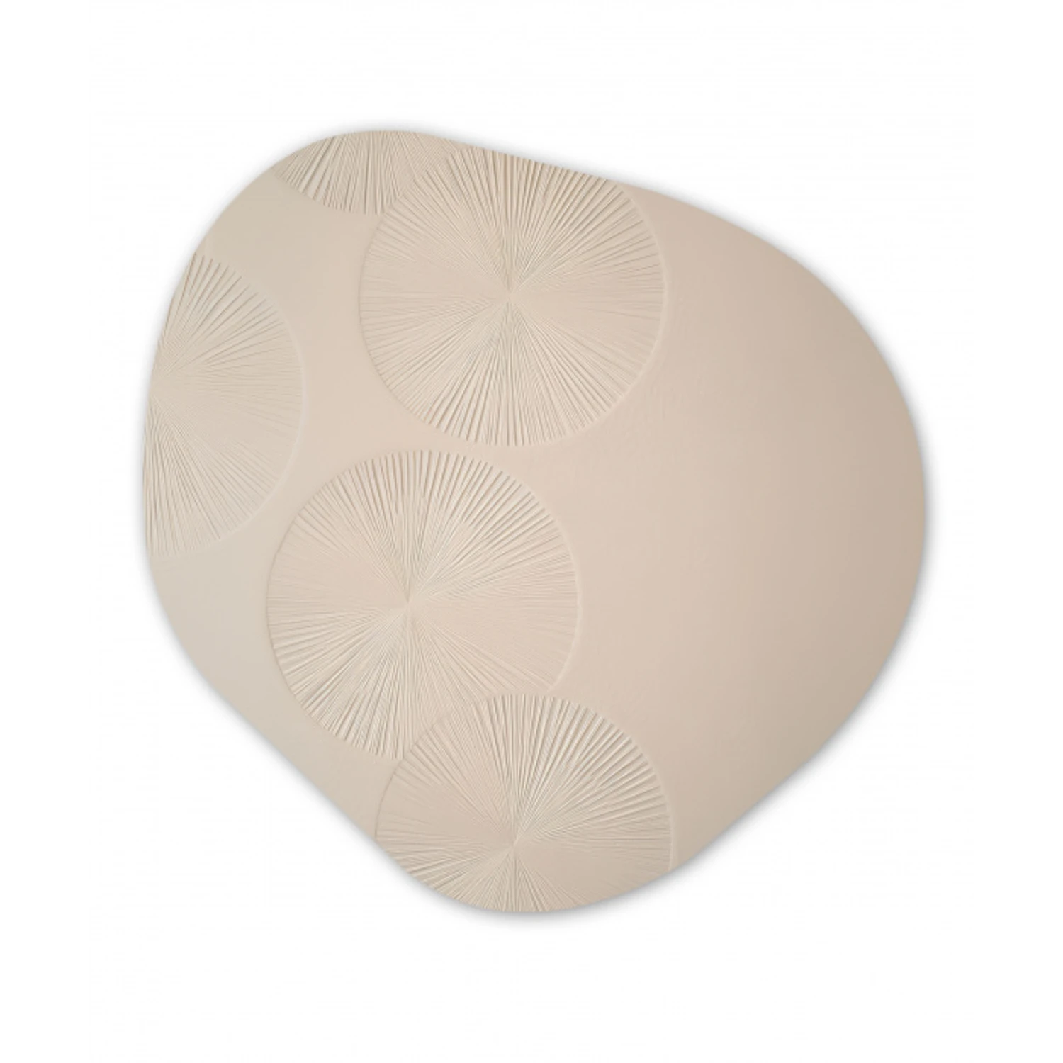 Japandi - Beige - Modern Wandcirkel Organisch Plexiglas middel -3d